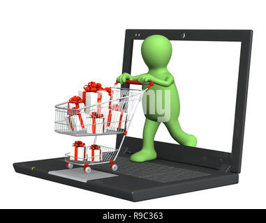 Conceptual image - virtual gifts. Objects isolated over white Stock Photo