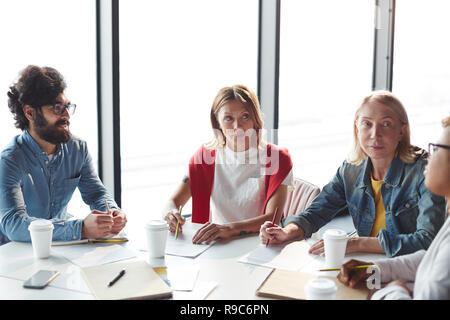 Making notes Stock Photo