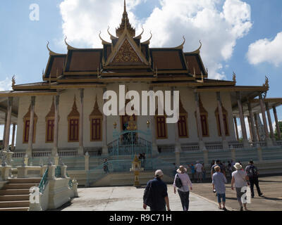 Wat Preah Keo Morokat is also known as Silver Pagoda Temple of the Emerald Buddha Phnom Pehn Cambodia Asia part of the Royal Palace complex Stock Photo