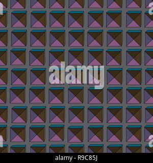 Hand drawn abstract chocolate vector seamless pattern. Stylized squares brown texture for surface design, textile, wrapping paper, wallpaper, phone ca Stock Vector