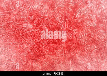 Abstract christmas background with vignette. Red frosted glass texure Stock Photo
