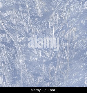 Light blue frosted glass or ice surface. Texture and background Stock Photo