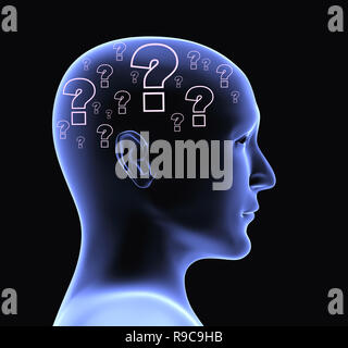 Conceptual image - thought process. 3d Stock Photo