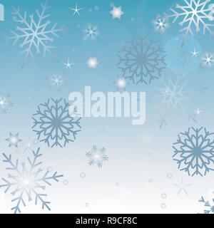 Dark blue vector card with colored snowflakes. Decorative shining illustration with snow on abstract template. Stock Vector