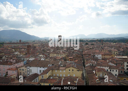 Cityscape of the city of Lucca in Tuscany, Italy Stock Photo