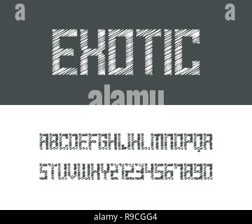 Modern Alphabet Font Abstract Stock Vector