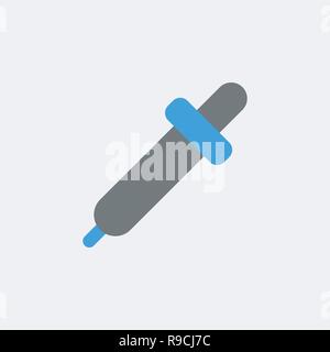 Dropper flat icon vector isolated on white background Stock Vector