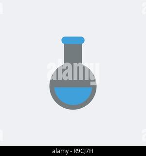 Flask flat icon vector isolated on white background Stock Vector