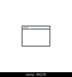 Browser line icon vector isolated on white background Stock Vector