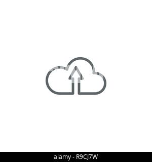 Upload line icon vector isolated on white background Stock Vector