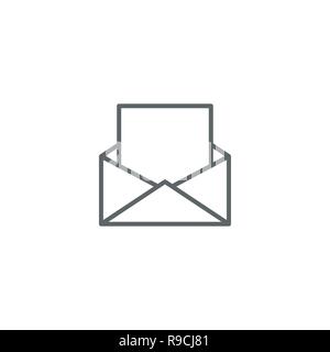 Mail line icon vector isolated on white background Stock Vector