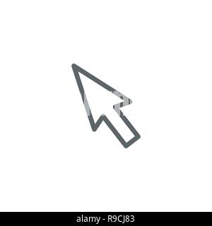 Cursor line icon vector isolated on white background Stock Vector