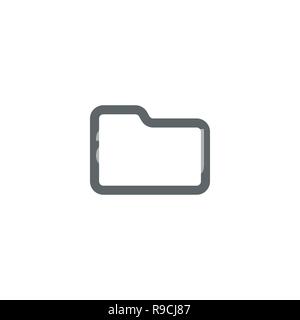 Folder line icon vector isolated on white background Stock Vector