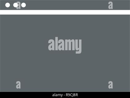 Browser flat icon vector isolated on white background Stock Vector