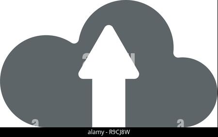 Upload flat icon vector isolated on white background Stock Vector