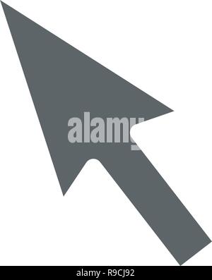 Cursor flat icon vector isolated on white background Stock Vector