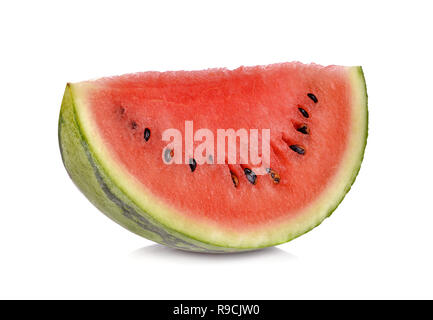 Sliced ripe watermelon isolated on white background Stock Photo