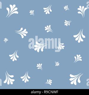 Abstract floral design ornamental pattern for fabric. Baroque vintage floral background. Stock Vector