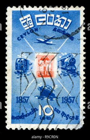 Ceylon postage stamp Stock Photo - Alamy