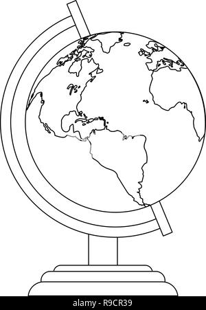 Globe Line Drawing Stock Illustrations, Cliparts and Royalty Free Globe  Line Drawing Vectors