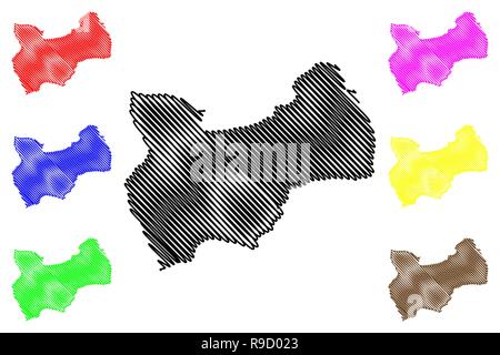 Mus (Provinces of the Republic of Turkey) map vector illustration ...