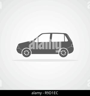 Car icon. Vector illustration. Gray car icon Stock Vector