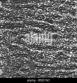 Abstract background with chaotic waves. Vector illustration. Monochrome background Stock Vector