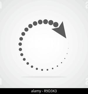Recycling flat arrow. Vector illustration. Refresh or reload circle arrow isolated. Stock Vector