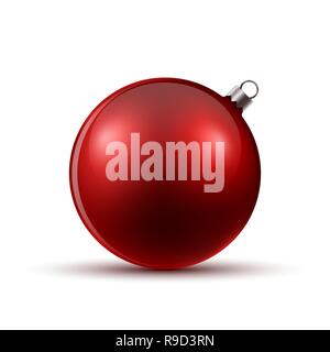 Realistic Christmas Ball Vector Illustration Set Isolated On A White ...