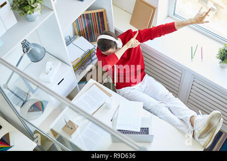 Working with music Stock Photo