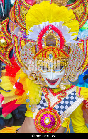 Participant in the Masskara Festival in Bacolod Philippines Stock Photo