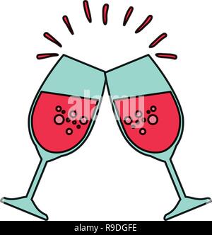 Wine cups toast Stock Vector Image & Art - Alamy