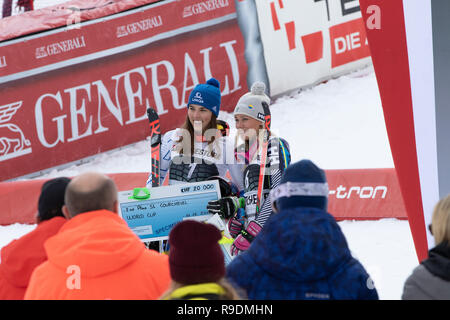Courchevel, France. 22nd Dec 2018.  Frida Hansdotter 3rd in Courchevel France Ladies Slalom Audi FIS Alpine Ski World Cup 2019- Credit: Fabrizio Malisan/Alamy Live News Stock Photo