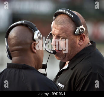 Oakland, California, USA. 31st Oct, 2010. Raider head coach Tom Cable on Sunday, October 31, 2010, at Oakland-Alameda County Coliseum in Oakland, California. The Raiders defeated the Seahawks 33-3. Credit: Al Golub/ZUMA Wire/Alamy Live News Stock Photo