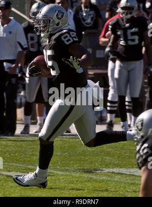 Oakland, California, USA. 31st Oct, 2010. Oakland Raiders wide receiver Darrius Heyward-Bey #85 makes big run after catching pass on Sunday, October 31, 2010, at Oakland-Alameda County Coliseum in Oakland, California. The Raiders defeated the Seahawks 33-3. Credit: Al Golub/ZUMA Wire/Alamy Live News Stock Photo