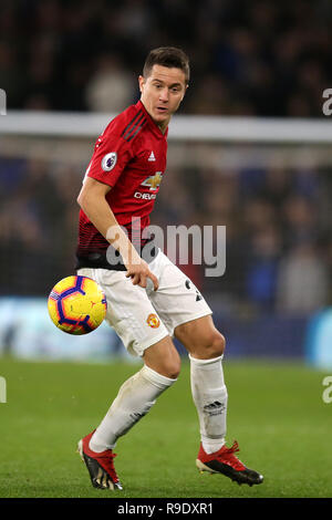 Cardiff, UK. 22nd Dec, 2018. Ander Herrera of Manchester United in action .Premier League match, Cardiff City v Manchester Utd at the Cardiff City Stadium on Saturday 22nd December 2018. this image may only be used for Editorial purposes. Editorial use only, license required for commercial use. No use in betting, games or a single club/league/player publications. pic by Andrew Orchard/Andrew Orchard sports photography/Alamy Live news Credit: Andrew Orchard sports photography/Alamy Live News Stock Photo