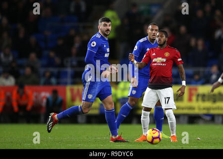 Cardiff, UK. 22nd Dec, 2018. Fred of Machester United (17) in action. Premier League match, Cardiff City v Manchester Utd at the Cardiff City Stadium on Saturday 22nd December 2018. this image may only be used for Editorial purposes. Editorial use only, license required for commercial use. No use in betting, games or a single club/league/player publications. pic by Andrew Orchard/Andrew Orchard sports photography/Alamy Live news Credit: Andrew Orchard sports photography/Alamy Live News Stock Photo