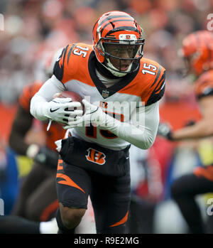 Cincinnati Bengals wide receiver John Ross runs a drill during NFL ...