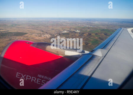 taking-off from International Airport Adolfo Suárez Madrid-Barajas, Madrid, Spain Stock Photo