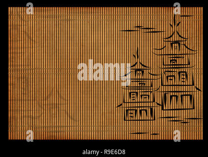 Background - an ancient volumetric Japanese reed mat Stock Photo - Alamy