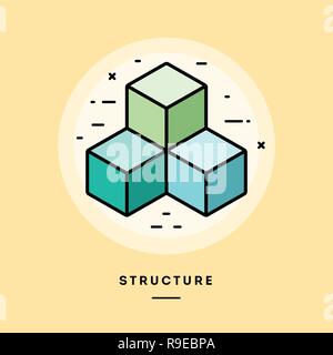Structube Tagline Vector Structure outline vector icon. Thin line black structure icon, flat ...