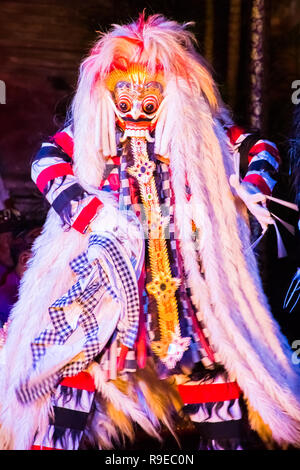 UBUD, BALI, INDONESIA - APRIL, 19: Legong traditional Balinese dance in Ubud, Bali, Indonesia on April, 19, 2018 Stock Photo