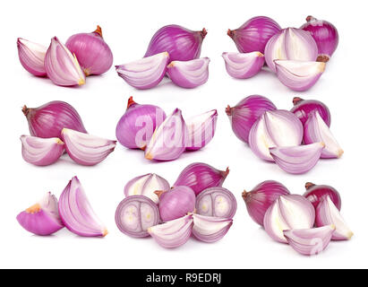shallots isolated on white background Stock Photo