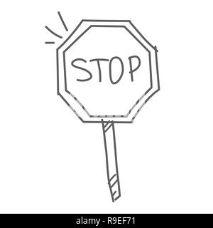 Hand stop warning sign, blocking hazard sign, Yellow Triangle Caution ...