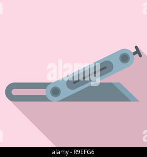 Metal angle knife icon. Flat illustration of metal angle knife vector icon for web design Stock Vector