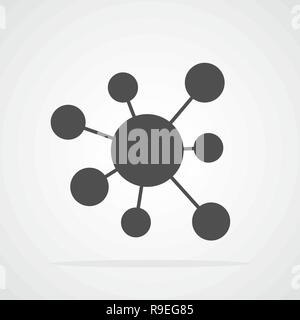 Share icon in flat style. Vector illustration. Link technology symbol, isolated. Stock Vector
