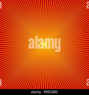 Red sunbeams background. Vector illustration. Red and yellow sun rays. Sunburst Pattern Stock Vector