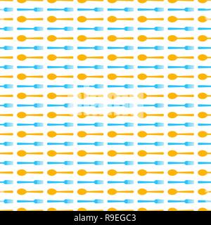 Seamless pattern with spoons and forks. Vector illustration. Abstract menu background. Stock Vector