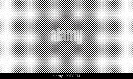 Black dots on white background. Vector illustration. Abstract background with halftone dots effect. Stock Vector