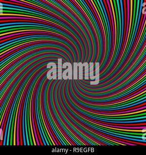 Colorful swirl background. Vector illustration. Abstract swirling radial pattern Stock Vector